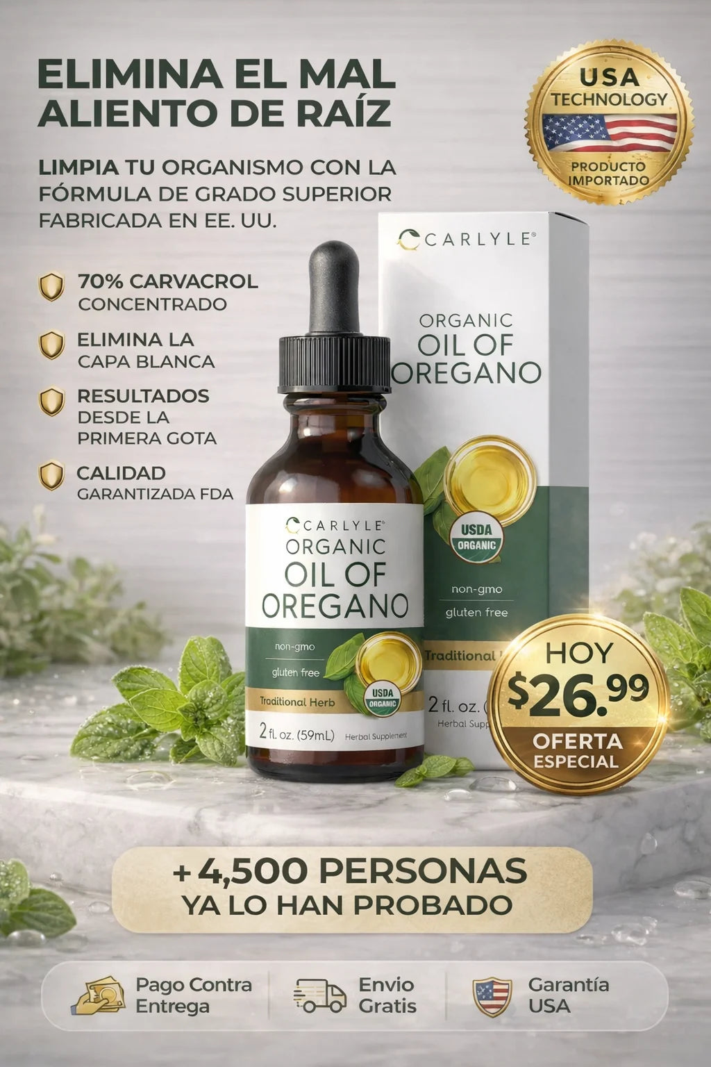 ACEITE ORGANIC OIL OF OREGANO