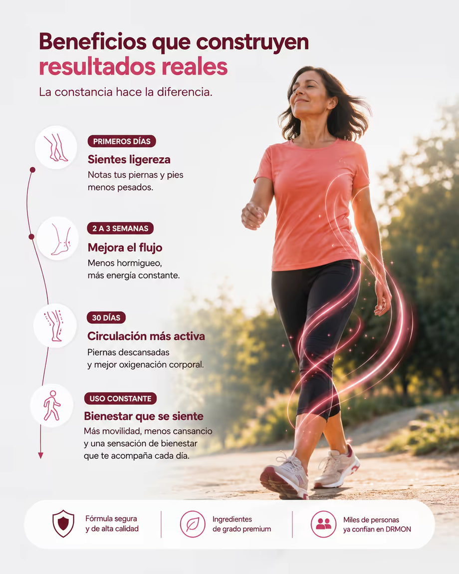 Beneficios de DR.MON Circulacion en el tiempo